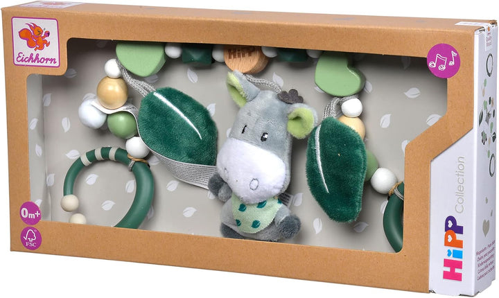 Eichhorn - Baby Hipp Collection - Wagenkette mit verschiedenen Elementen, Plüschesel mit Rasselfunkt