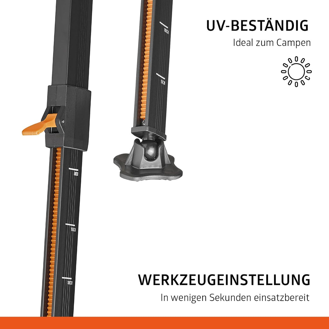 Campout Campingtisch 100 x 72 x 70 cm - Klappbarer Gartentisch - Klapptisch - 3-Fach Höhenverstellba