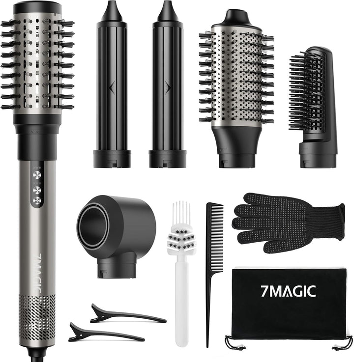 6 in 1 Airstyler, Ionen Föhn, Multifunktionaler Hairstyler, 110000 U/Min, Professioneller Warmluftbü