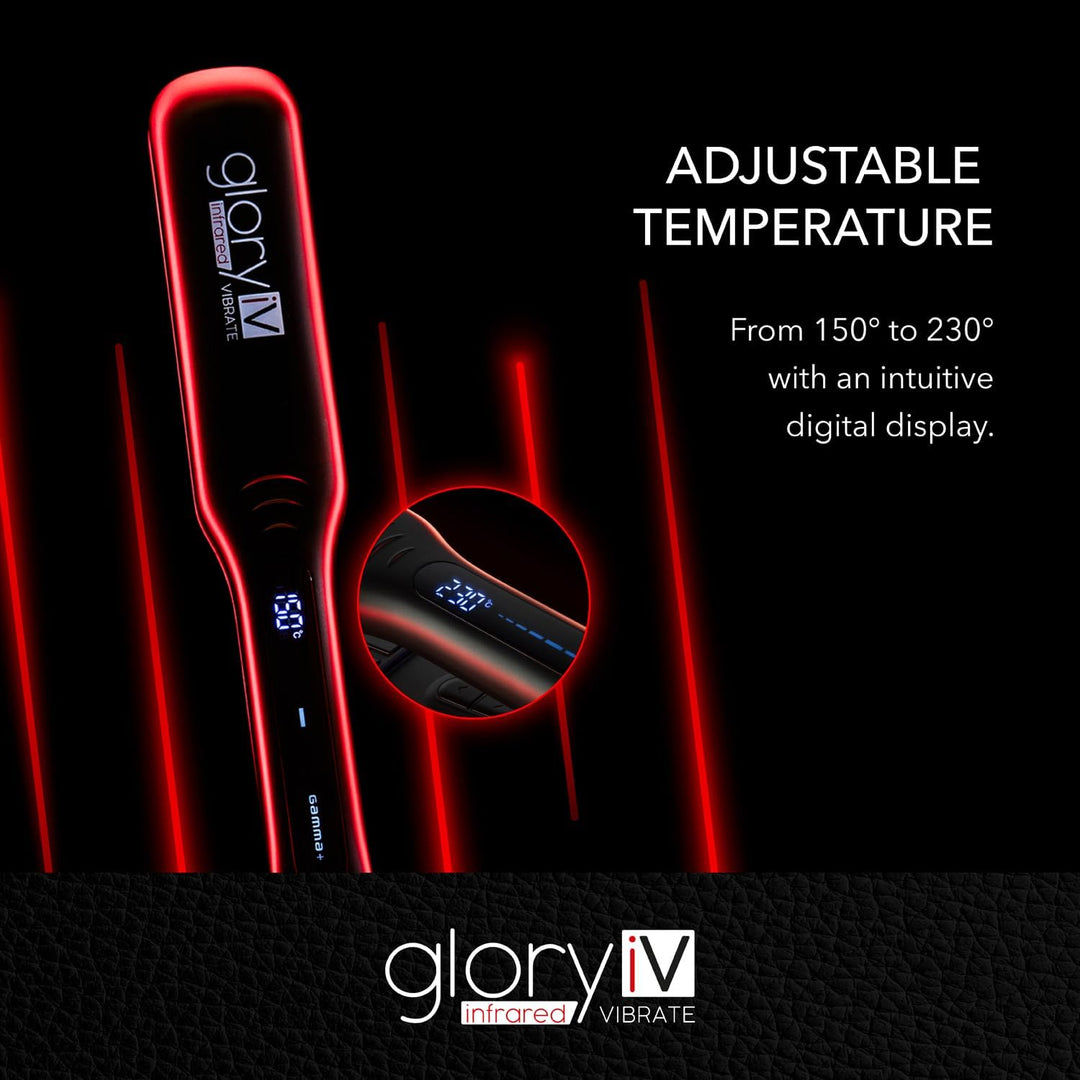 GAMMA+ Professionelles Vibrations-Infrarot-Haarglätteisen Glory iV, extra grosse Platten aus Keramik
