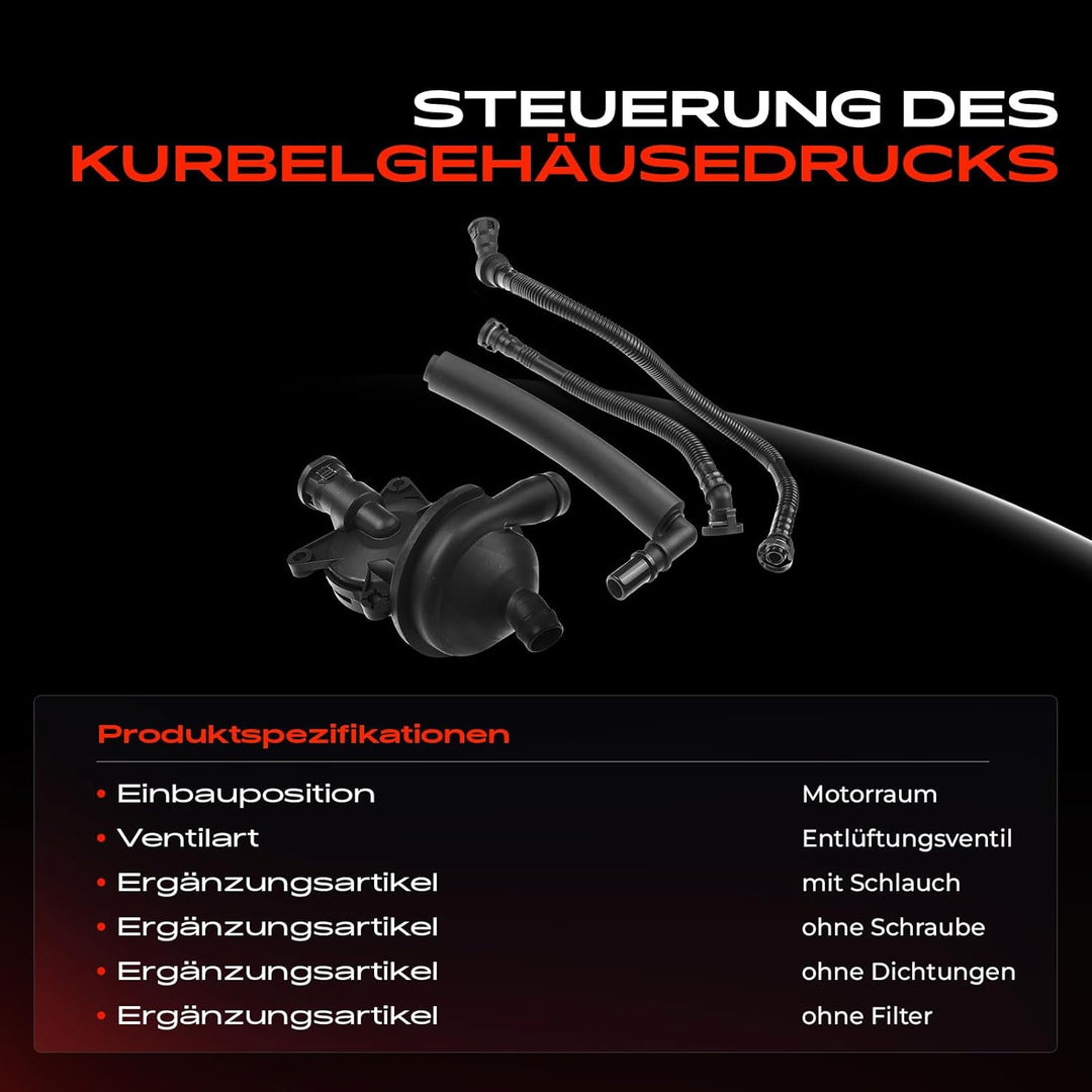 Frankberg Reparatursatz Ventil Kurbelgehäuse Entlüftung Kompatibel mit 3er E46 316i 318i 1.8L-2.0L 2