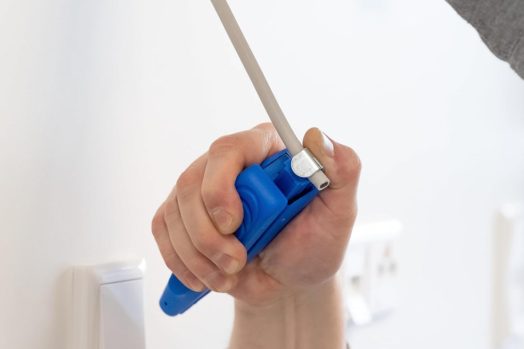 WEICON TOOLS Duo-Stripper No.200 zum Entmanteln & Abisolieren von Kabeln & Leitern, Blau/Rot, 160mm