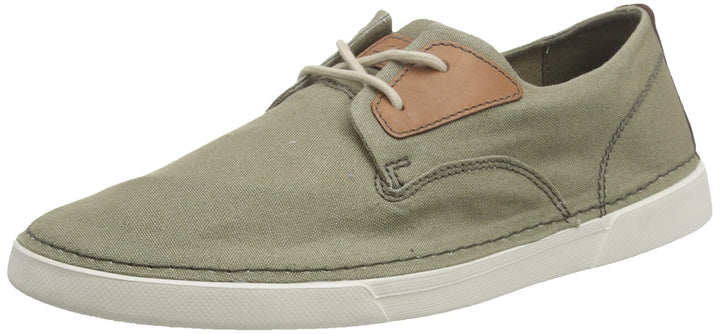 Clarks Herren Gereld Tie Sneaker 42 EU Olive Textile, 42 EU Olive Textile