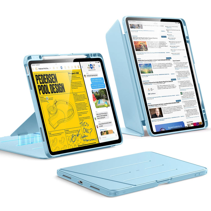 ESR Hülle für iPad Air 13 Zoll (2026/2025/2024) M4/M3/M2, Vertikale Stand, Mehrere Standwinkel, Ultr