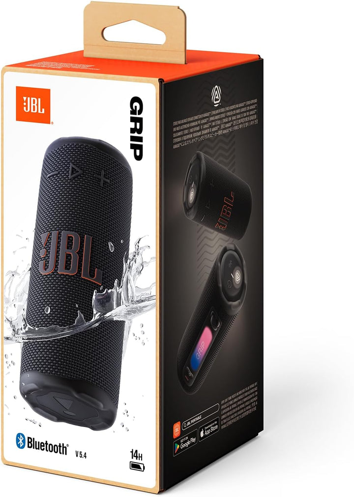 JBL Grip Kompakter Bluetooth Lautsprecher, JBL Pro Sound mit AI Sound Boost, IP68 Wasser- und Staubd