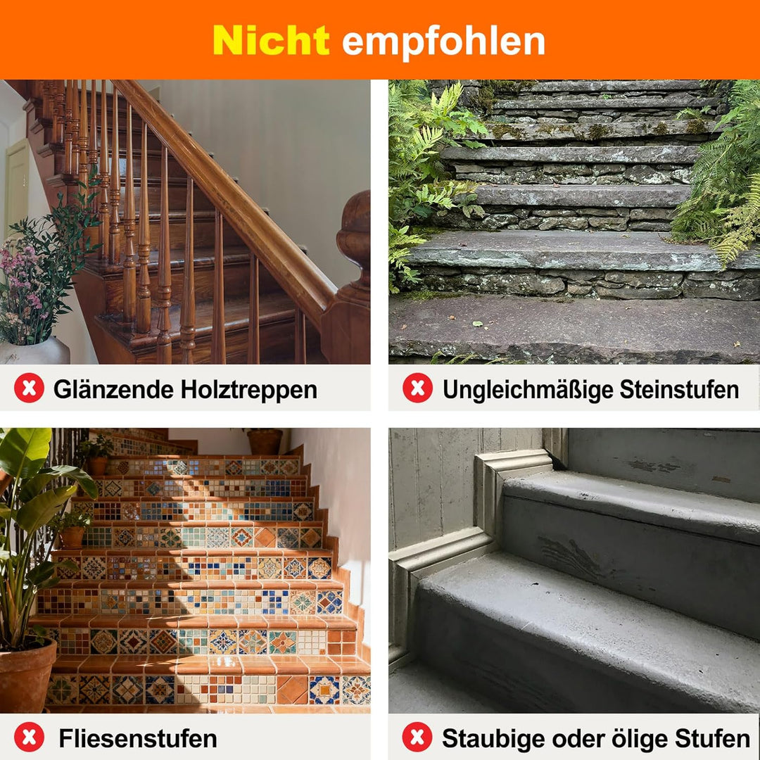 Spurtar Treppenstufen Matten Transparent Treppenteppich Antirutsch Stufenmatten, Teppichfliesen Selb