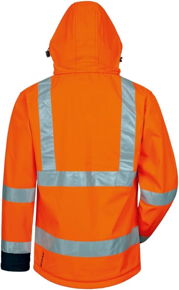 *BILL* WARNSCHUTZ-SOFTSHELLJACKE ELYSEE ORANGE/MARINE, EN 471/3