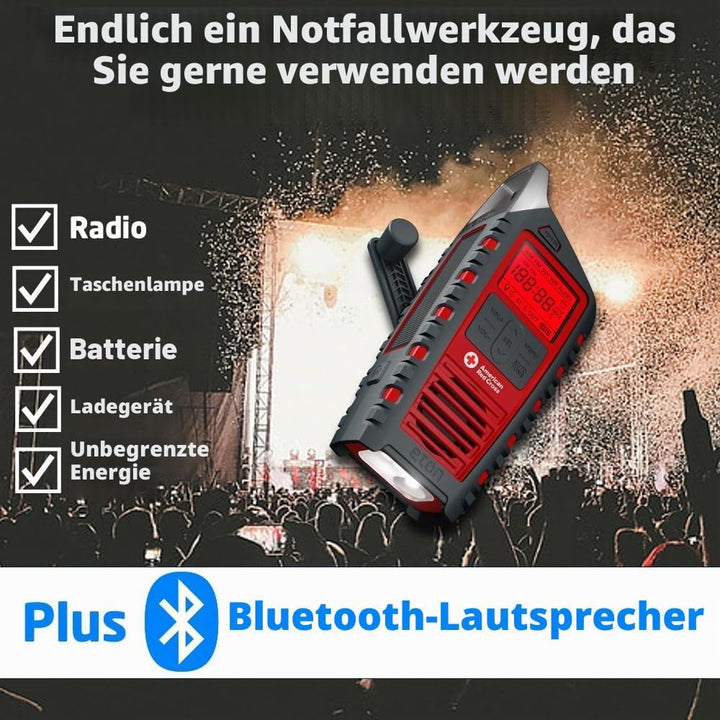 Eton American Red Cross Adventure Series Odyssey Multi-Band-Radio (AM/FM/NOAA/Kurzwelle) mit Bluetoo