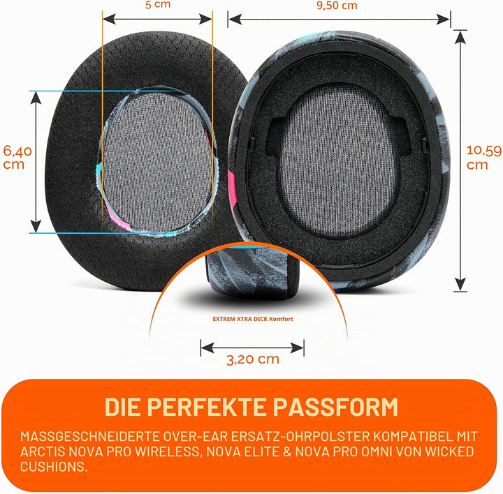 WC Freeze Nova Pro Wireless – Kühlgel-Ersatz-Ohrpolster für Steelseries Arctis Nova Pro Wireless von