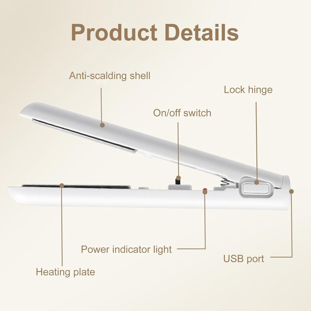 Mini Lockenstab USB Glätteisen Kabellos Dual Purpose Curling Eisen Tragbarer Reise Lockenstab Haargl