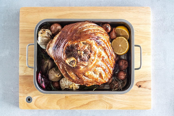 MasterClass Ofenform aus Edelstahl, Hochbelastbare Tiefe Bratenform, Spülmaschinenfest, Ofengeeignet