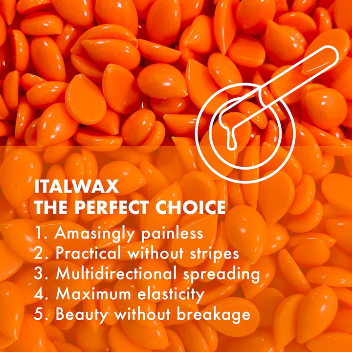 Italwax Top Line Coral - 750g - Waxing Perlen für Haarentfernung - Duftlos - Synthetische Formulieru