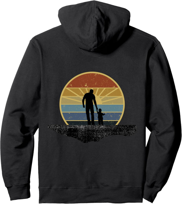 Vater-Sohn-Legende in den Bergen Vintage Papa-Sohn Pullover Hoodie
