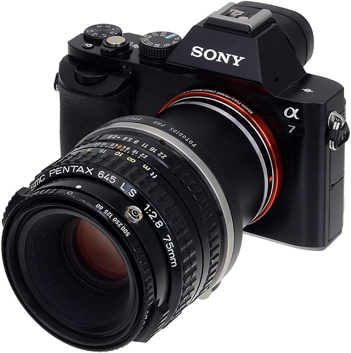 Fotodiox Pro Lens Mount Adapter Compatible with Pentax 645 Lenses on Sony E-Mount Cameras Pentax 645