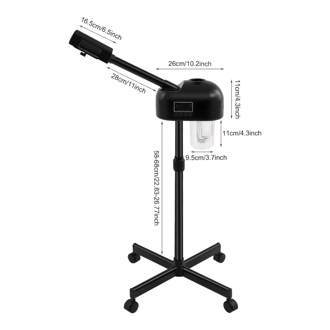 Bedampfer Kosmetik, DampfgeräT für Gesicht mit Drehbarem Arm &amp; LCD-Bedienfeld, Esichtsdampfer für Sa