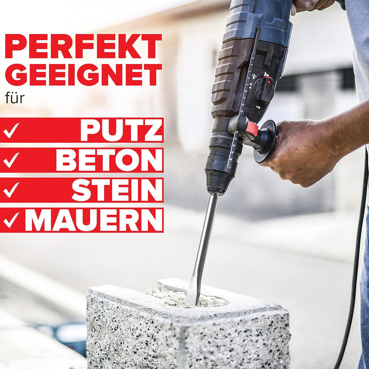 KSP-TEC® | SDS Plus Meissel Set | bestehend aus FLIESENMEIssEL, Flachmeissel und Spitzmeissel | verp