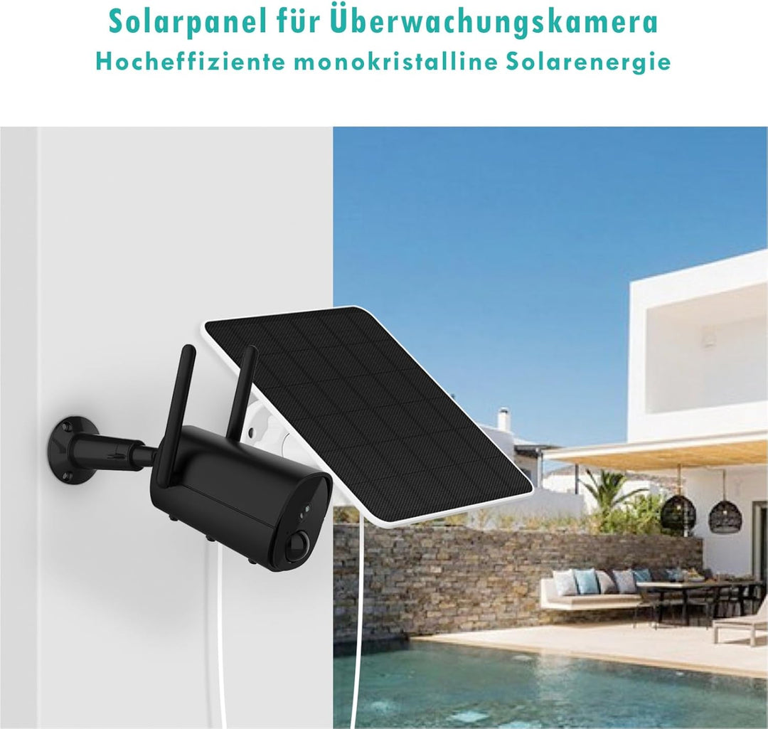 YCTechLife 6W Solarpanel für Akku Überwachungskamera Aussen, USB Solarmodul Kompatibel mit Wiederauf