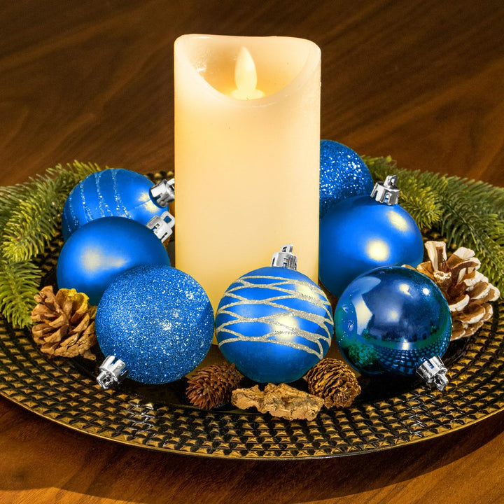 com-four® 20x Weihnachtskugeln, Christbaumkugeln bruchsicher aus Kunststoff für Weihnachten, Baumsch