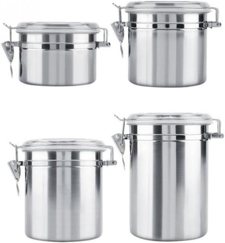 TOPBATHY Edelstahl Versiegelte Dosen 1062Ml Luftdicht Vorratsbehälter Für Kaffee Bohnen Snacks Tee K