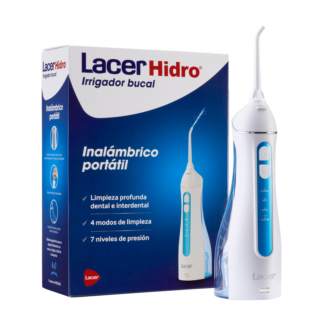 LACER HIDRO Tragbare und kabellose Munddusche mit 2 Nachfüllungen, schnelle und effektive Interdenta