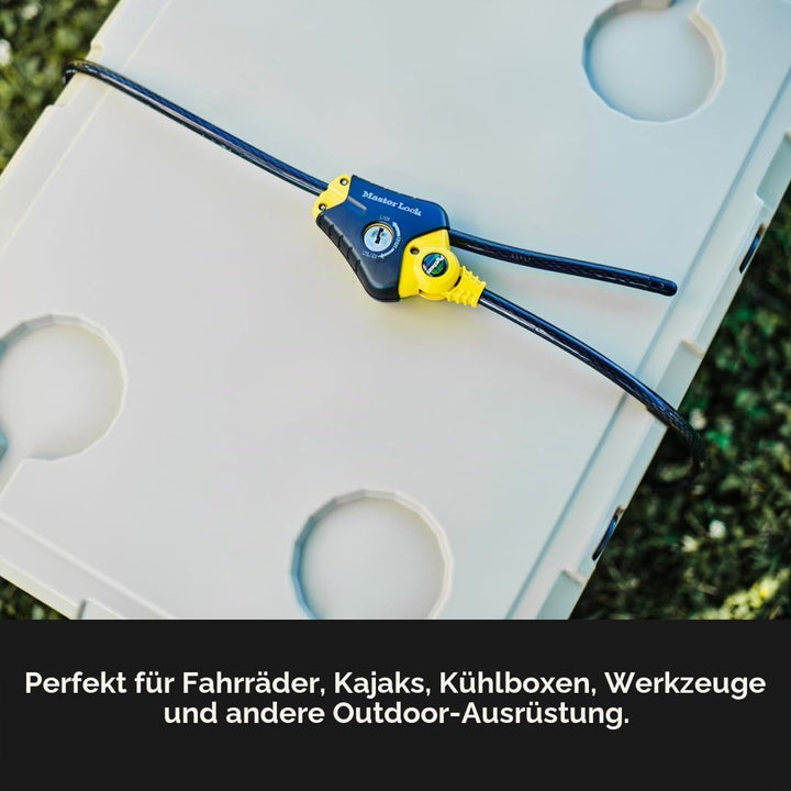 Master Lock 8413DPF Python-Kabelschloss mit Schlüssel, 1 Stück 6&