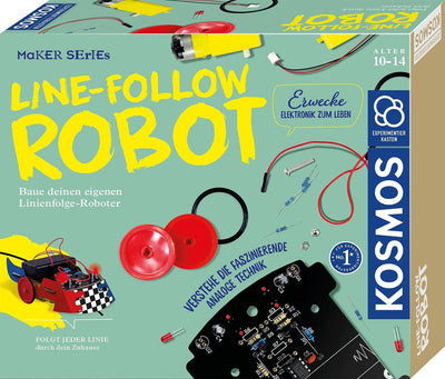Kosmos 620936 Line-Follow Robot Eperimentierkasten für Kinder ab 10 Jahren, Experimentierkasten Tech