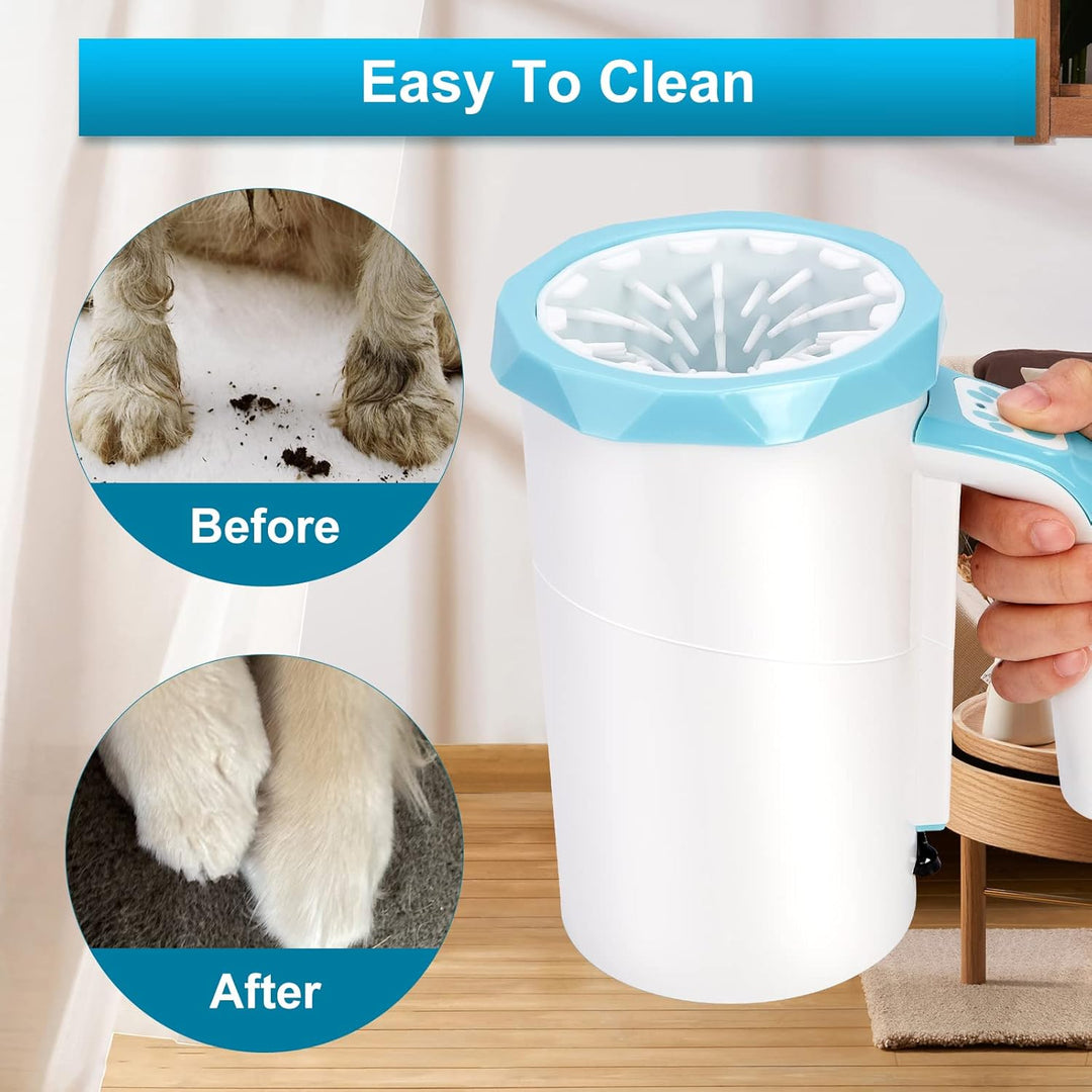 MYPIN Automatischer Hundepfotenreiniger, 7.4V Rechargeable Dog Paw Washer Cup, 2 in 1 Tragbarer Haus