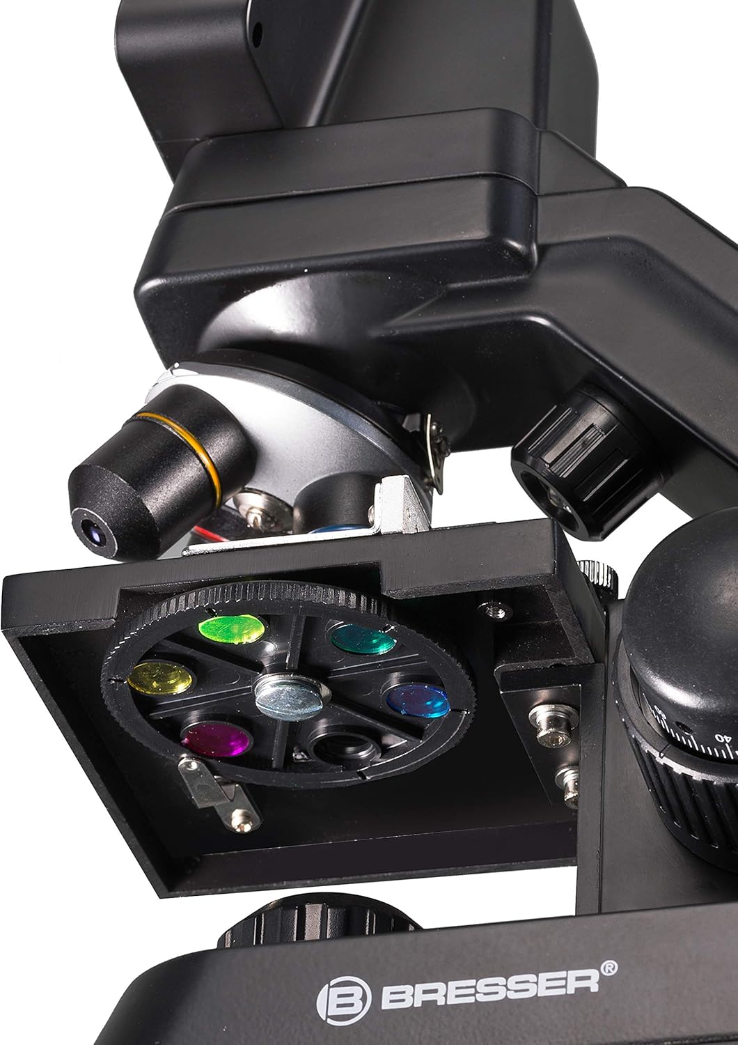 Bresser Mikroskop Biolux Touch 5 MP LCD Mikroskop für Schule und Hobby mit mechanischem Kreuztisch,