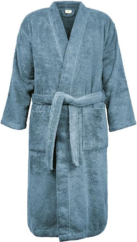 Natur Damen Herren Bademantel 100% Bio-Baumwolle Frottee Morgenmantel Hausmantel Saunamantel 440grm²