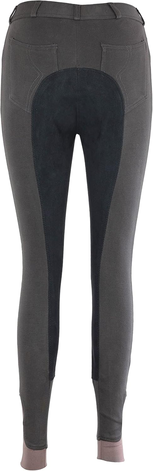 RL24 Damen Reithose Vollbesatz Flex BASICLINE 34 Dunkelgrau/Schwarz, 34 Dunkelgrau/Schwarz