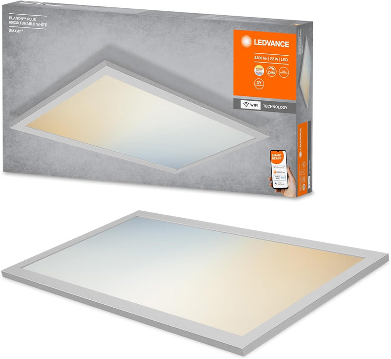 LEDVANCE Wifi SMART+ PLANON PLUS LED Panel Tunable Weiss 600X300, 1 Stück (1er Pack) Lichtfarbe ände