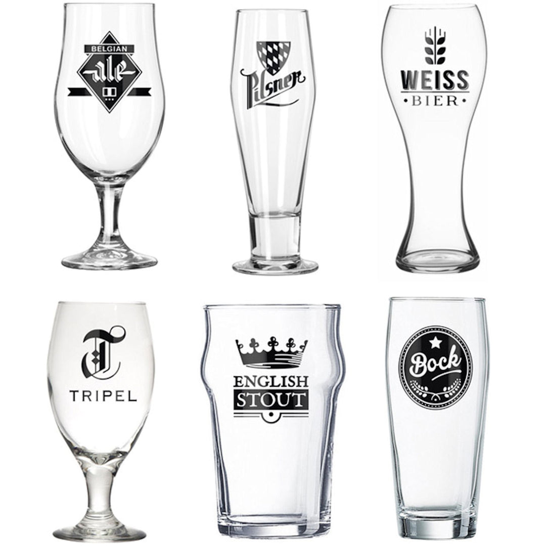 balvi Bierglas-Set L‘Hédoniste Farbe transparent Set bestehend aus 6 Biergläsern unterschiedlicher H