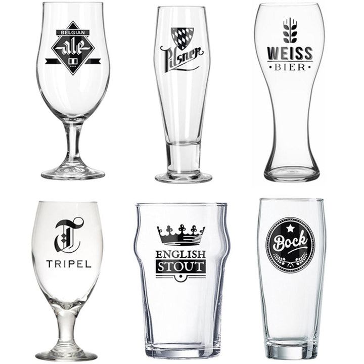 balvi Bierglas-Set L‘Hédoniste Farbe transparent Set bestehend aus 6 Biergläsern unterschiedlicher H