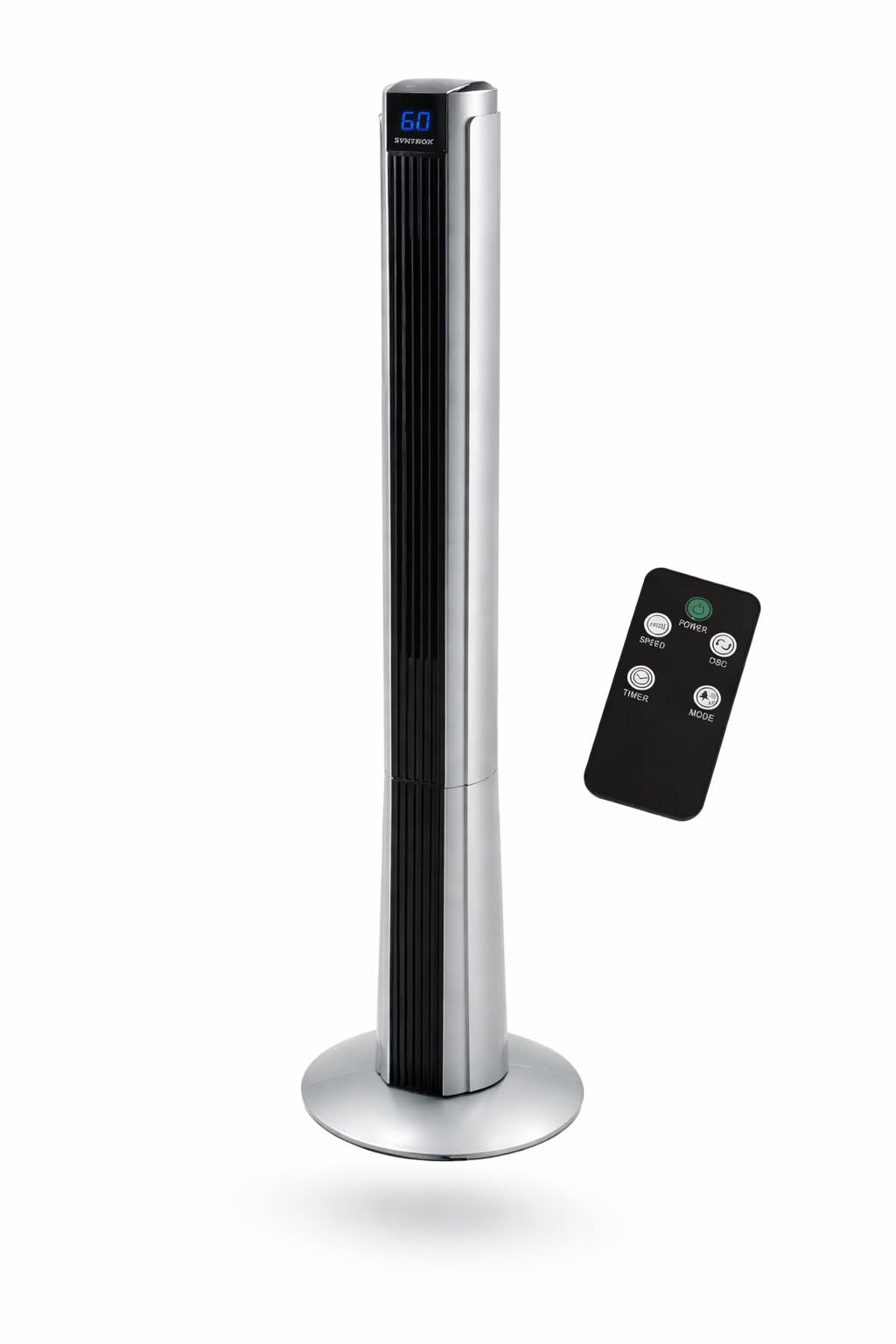 Syntrox Turmventilator 120cm mit Fernbedienung | Säulenventilator Timer 7,5h | Standventilator 90° O