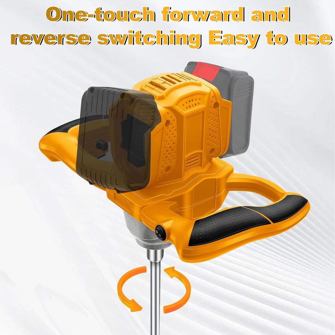 Akku Farbmörtelrührer Kompatibel mit Dewalt 20V Batterie, Brushless Rührwerk Zementmischer 6-Gang-Ge