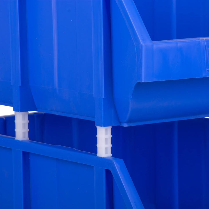 2er Set Sichtlagerkästen PK024, L60xB40xH22cm in Blau | Kunststoffboxen mit Aufhängevorrichtung | Kl