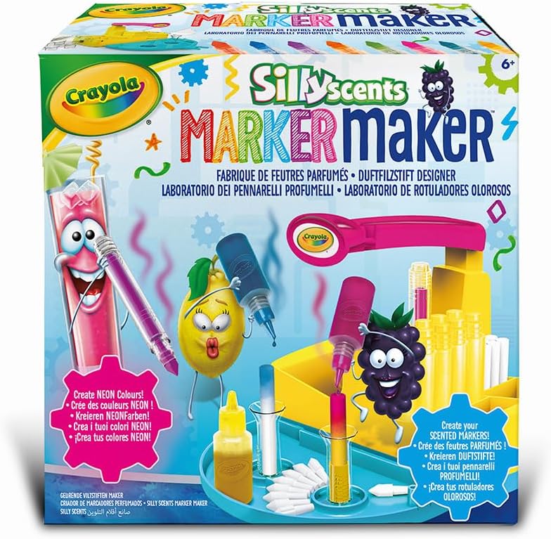 CRAYOLA - Marker Maker Silly Scents, Labor für Neon-Parfümstifte, Erstellen Sie Ihre eigenen duftend