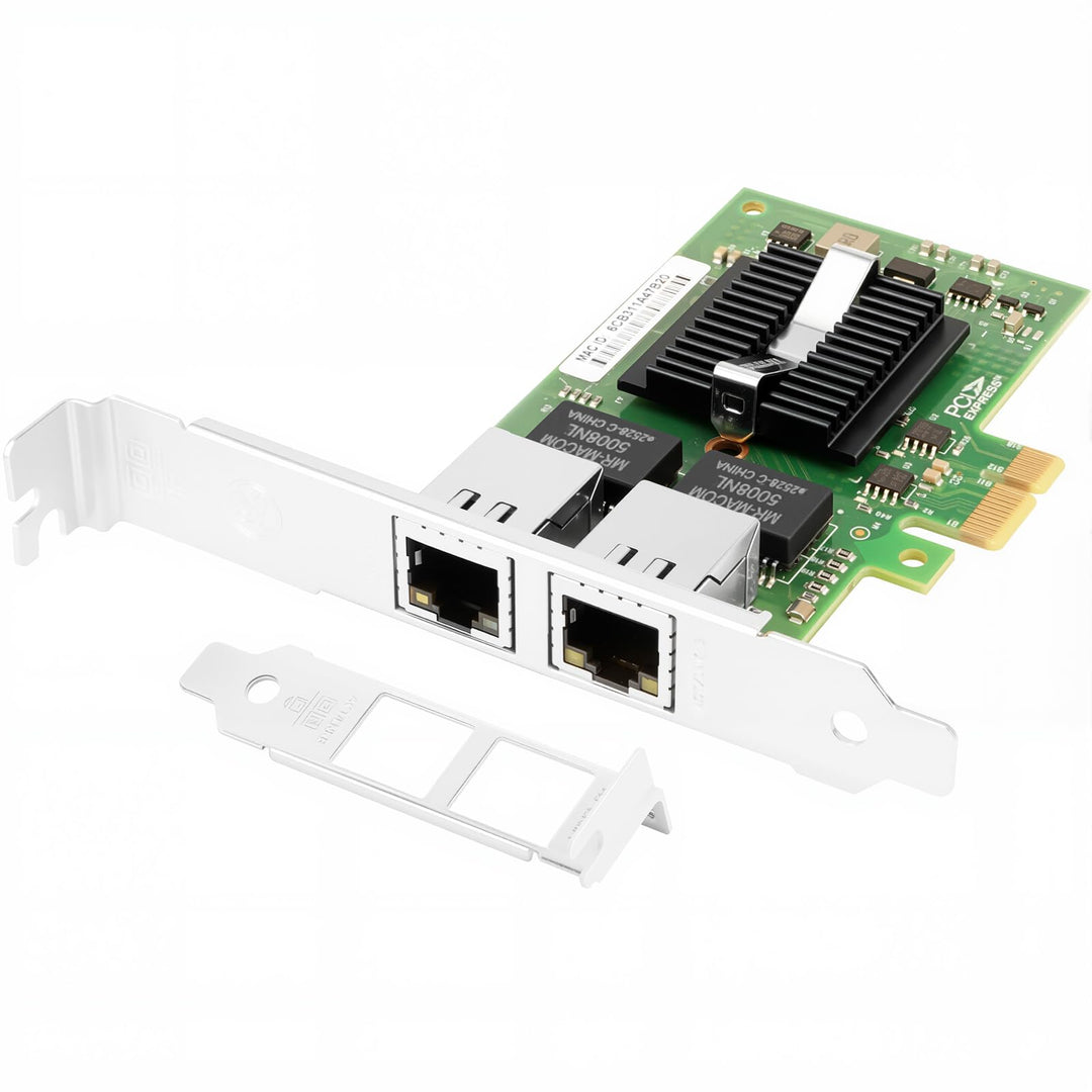PCIe Ethernet Network Card for Intel I350-T2 I350AM2 Chipset PCIe 2.1 x1 1Gb Dual Port RJ45 LAN Card