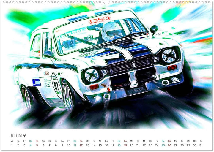 Kultautos - Capri und Escort (hochwertiger Premium Wandkalender 2026 DIN A2 quer), Kunstdruck in Hoc