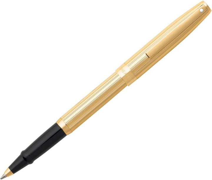 Sheaffer 9475-0F Füllhalter Sagaris Korpus Chrom-Kappe mit Gold-Ton Trim, glänzend schwarz