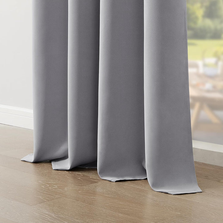 Topfinel Outdoor Vorhang Blickdicht Gardinen Mit Ösen Grau Verdunkelungsvorhang Fenster B 300 X H 24