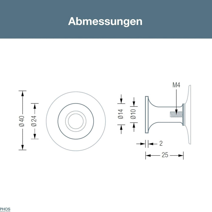 Wandhaken Edelstahl mit Haftsauger, ohne Bohren - PHOS Design