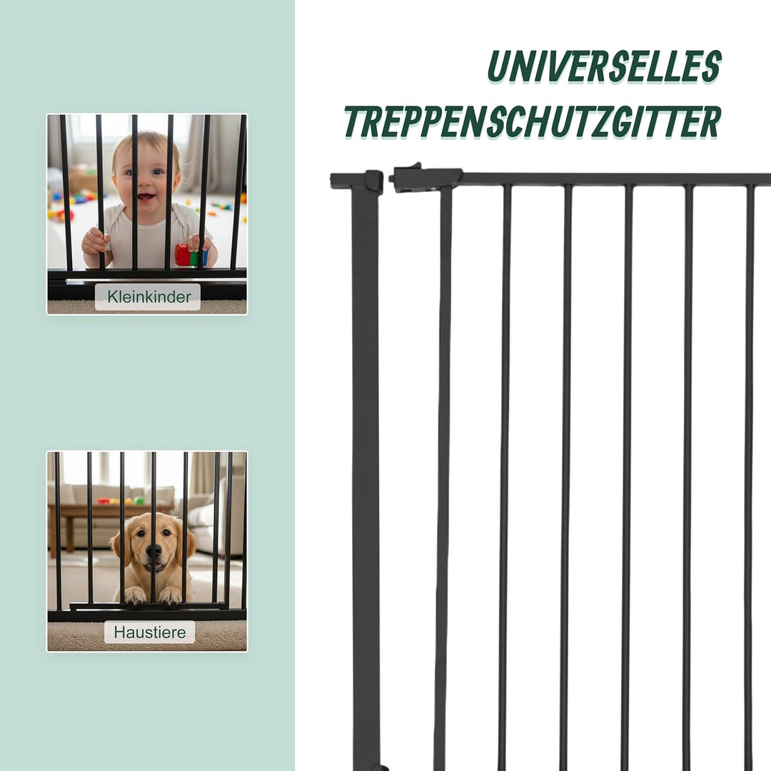 Relaxdays Treppenschutzgitter, 75–80 cm, ohne Bohren, Baby &amp; Kleinkind, Treppe &amp; Tür, Türgitter zum