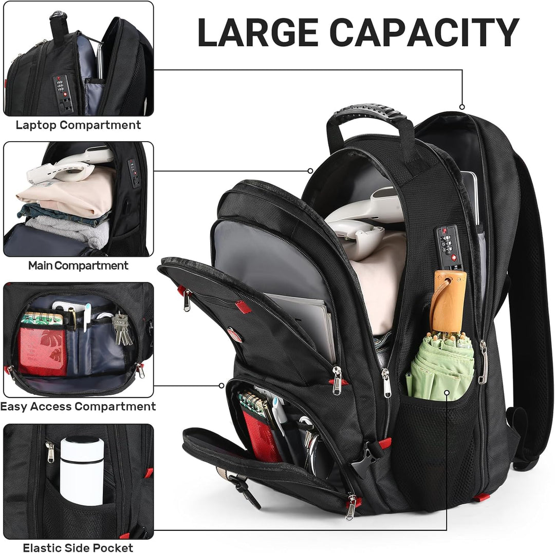 star cloud Rucksack Herren, 17 Zoll Laptop Schulrucksack Arbeitsrucksack Reiserucksack, Wasserdicht