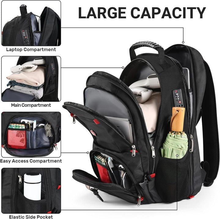 star cloud Rucksack Herren, 17 Zoll Laptop Schulrucksack Arbeitsrucksack Reiserucksack, Wasserdicht