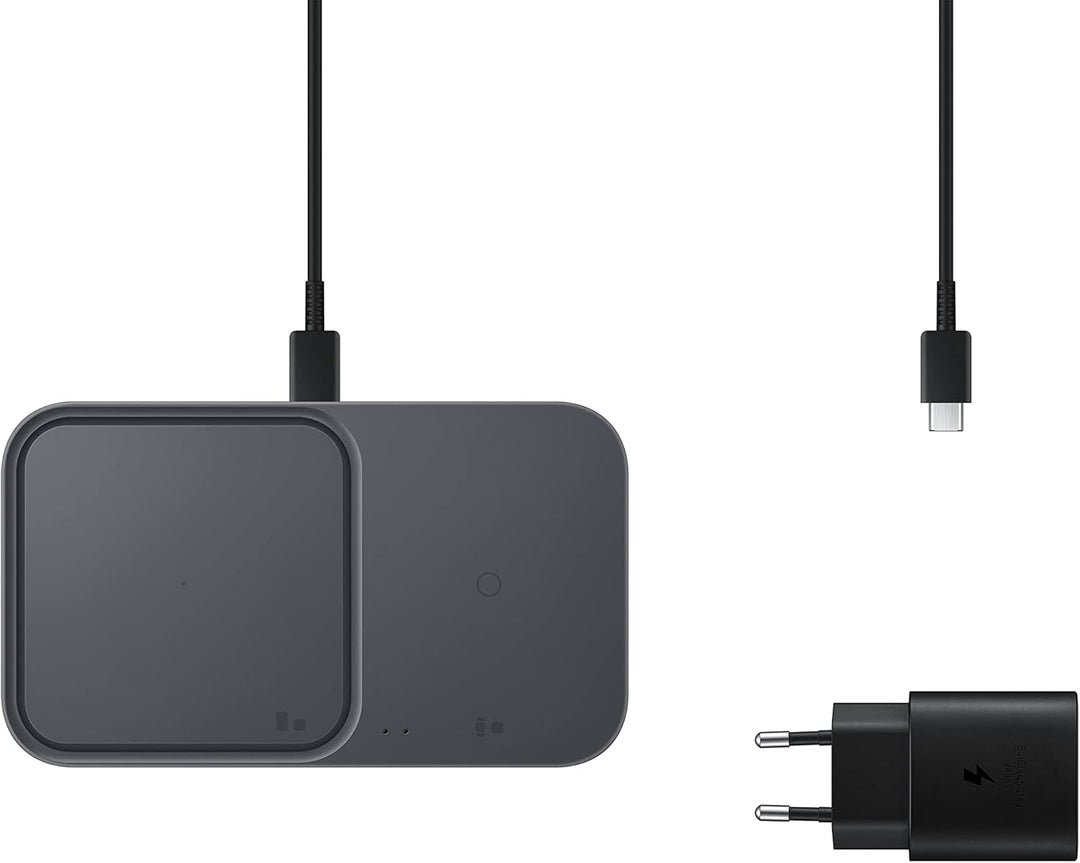 Samsung Wireless Charger Duo mit Schnellladeadapter EP-P5400T EP-P5400TBEGEU, EP-P5400TBEGEU