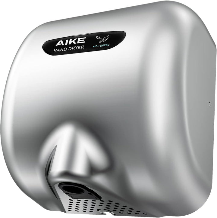 AIKE AK2800B ECO Händetrockner - elektrisch, aus gebürstetem Edelstahl mit Sensorautomatik und HEPA-