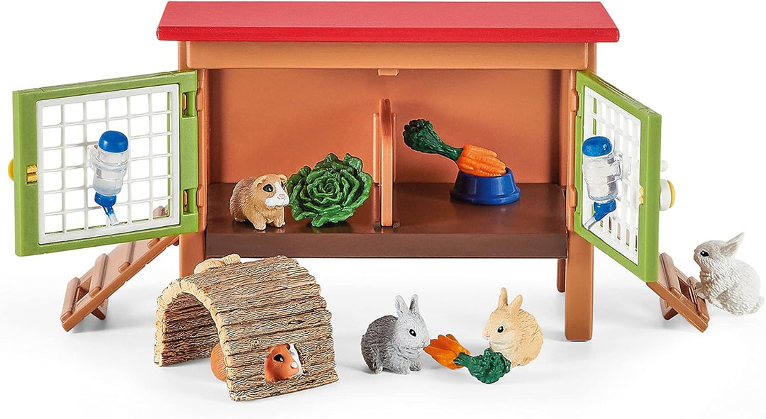 schleich 72160 Picknick mit den kleinen Haustieren, ab 3 Jahren, FARM WORLD - Spielset, 26 Teile Sta