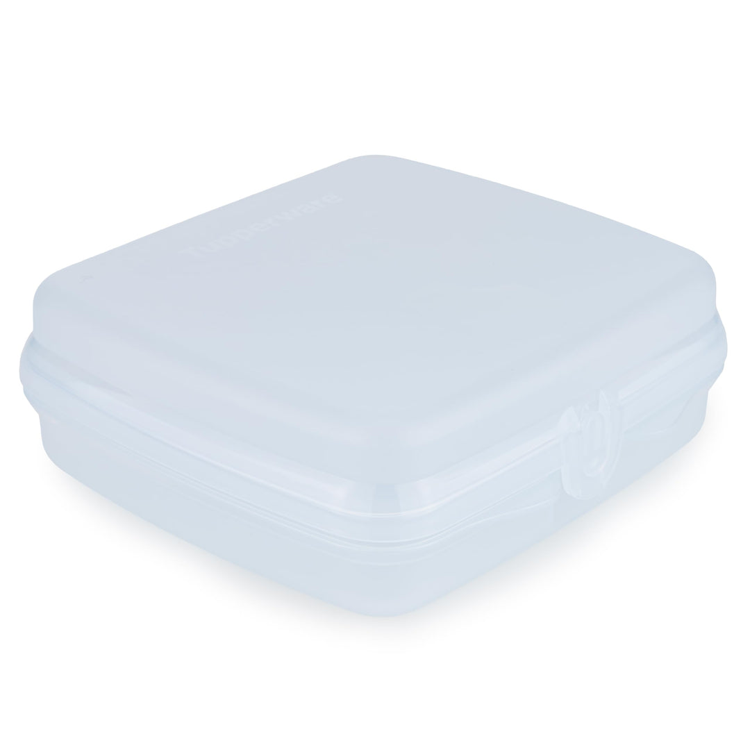 Tupperware Eco+ Sandwich-Box hellblau Brotdose Pausenbrot Brotbox (inkl. 1x Schlüsselanhänger Zufäll