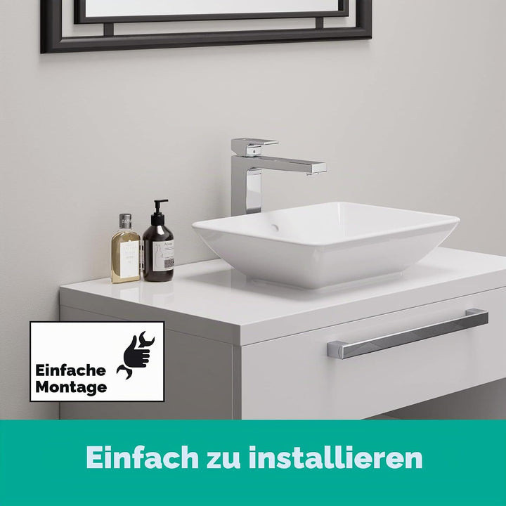 hansgrohe Waschtischarmatur Vernis Shape, Wasserhahn Bad mit Auslauf Höhe 190 mm, Badarmatur wassers